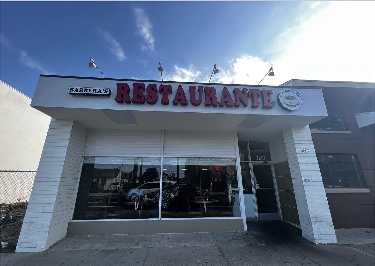 Barrera's Restaurante y Panaderia storefront in Oxnard
